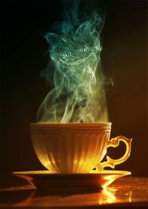 The cheshire cat in a cup